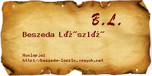 Beszeda László névjegykártya