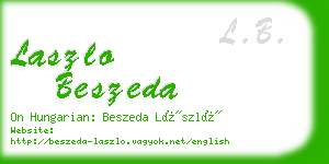 laszlo beszeda business card